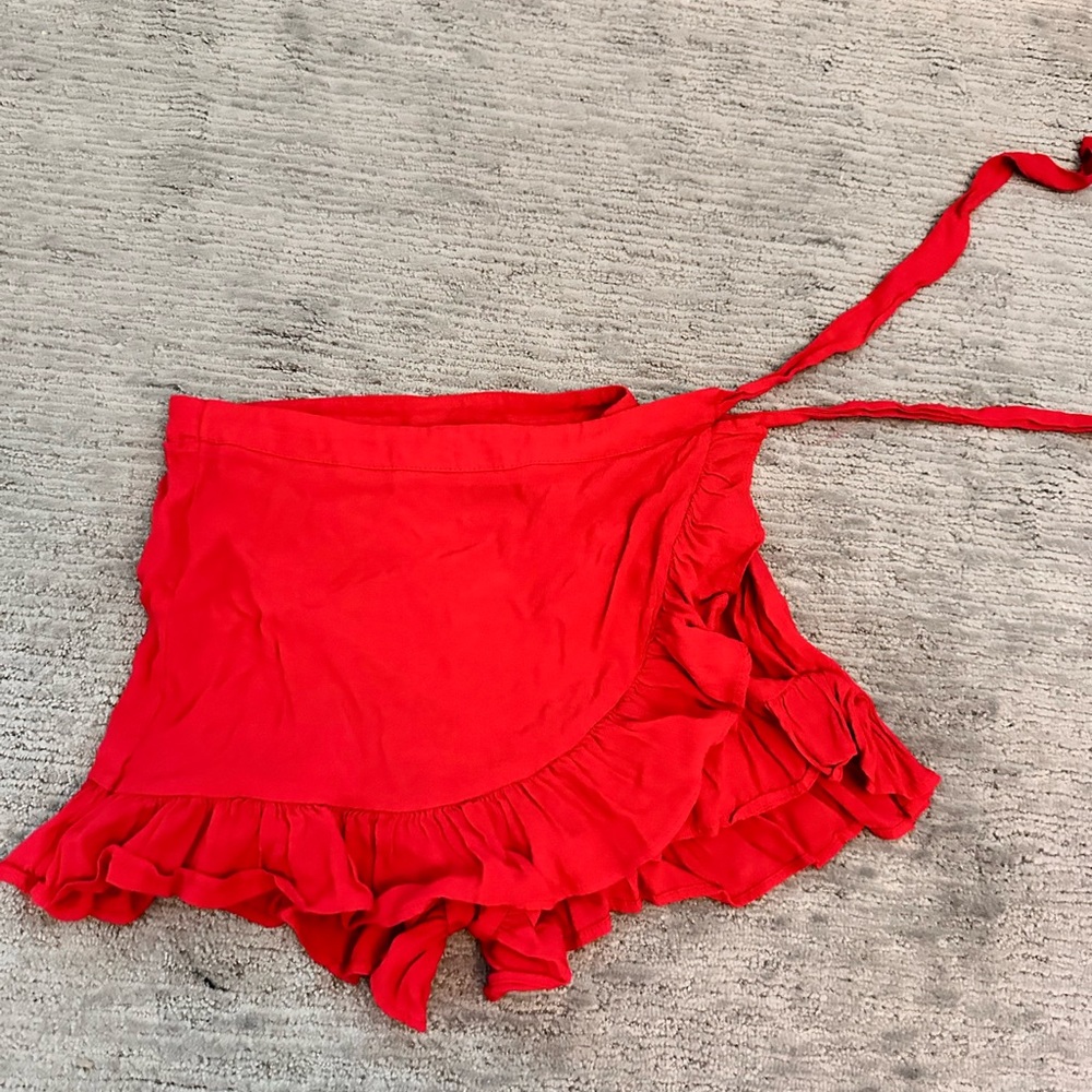 Forever 21 Red Ruffle Skort | Size XS